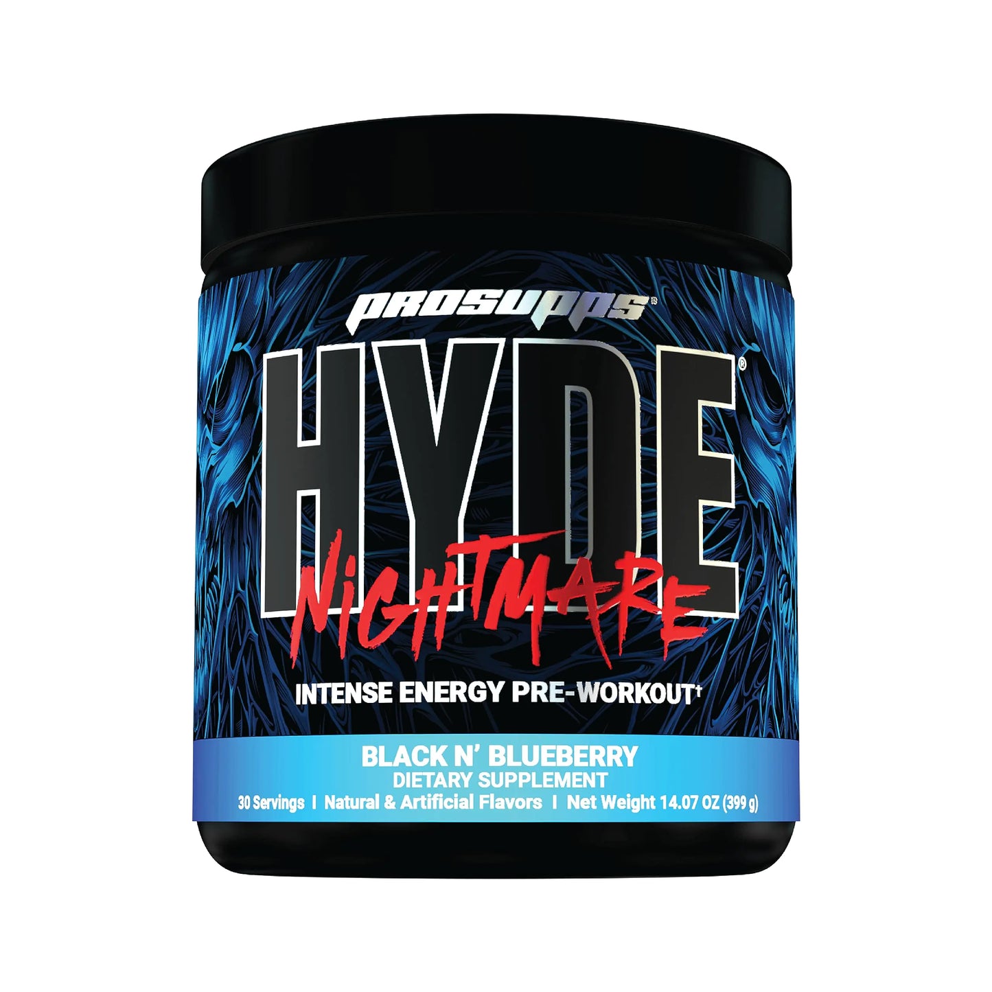 PROSUPPS HYDE X PRISM Nightmare Pre-Workout Powder Energy Drink - Intense Energy Mental Focus & High Performance loaded with Citrulline Beta Alanine & Nootropics (30 Servings Black N’ Blueberry)