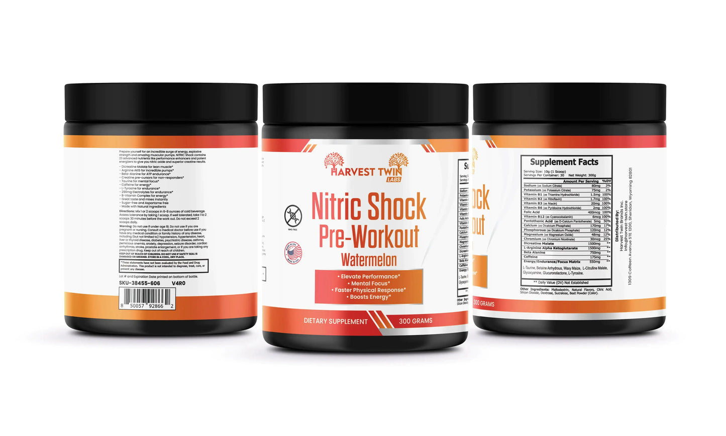 PRISM X HARVEST Nitric Shock Pre-Workout (Watermelon)