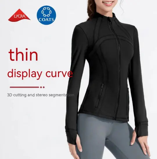 PRISM Womens Workout Long Sleeve Zipper Jacket