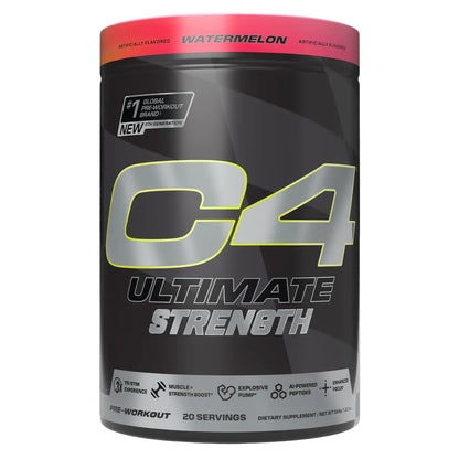 C4 X PRISM Ultimate Strength Pre Workout Powder - Tri-Stim Experience 300mg Caffeine+TeaCrine+Dynamine - Creatine & Beta-Alanine - Energy Supplement for Men & Women - Watermelon 20 Servings