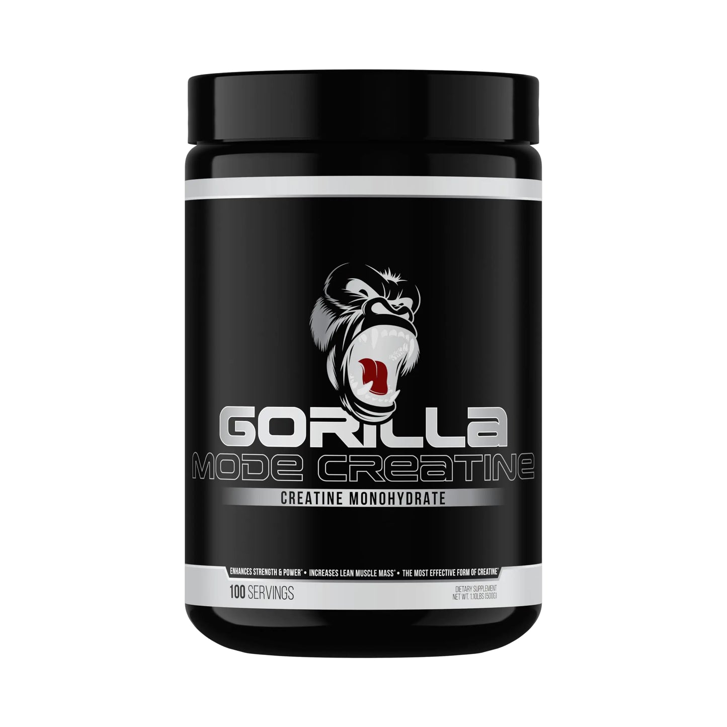 GORILLA MODE X PRISM Creatine Monohydrate Micronized Powder/Improved Muscle Size Power Output and Strength / 5 Grams per Servings 100 Servings