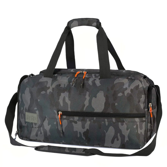 PRISM X MarsBro Water Resistant Sports Gym Travel Duffel Bag with Shoe Compartment (Camouflage)