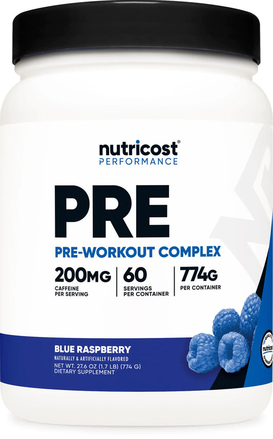 NUTRICOST X PRISM Pre-Workout Complex Powder (60 Servings Blue Raspberry) - Pre-Workout Supplement with Beta-Alanine Taurine & Amino Acids