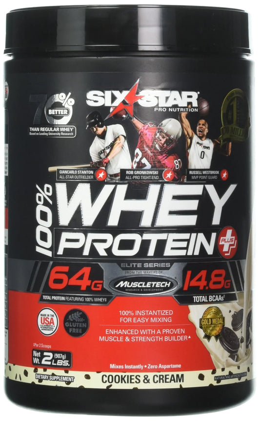 PRISM X WHEY Protein Powder | Six Star Whey Protein Plus | Whey Protein Isolate & Peptides | Lean Protein Powder for Muscle Gain | Muscle Builder for Men & Women | Cookies and Cream 2 lbs (Package Varies)
