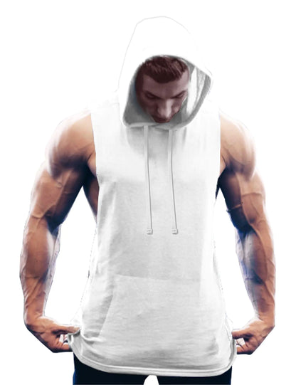 COOFANDY X PRISM Mens Workout Hooded Tank Tops