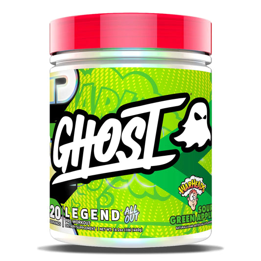GHOST X PRISM Legend All Out Pre-Workout Powder Warheads Sour Green Apple - 20 Servings - Pre-Workout Supplement for Men & Women - Energy & Pumps - Caffeine L-Citrulline & Beta Alanine Blend - Sugar Free