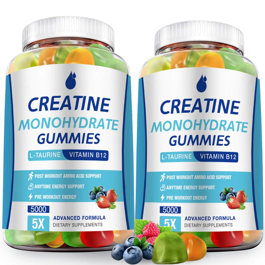 MAXHEMP X PRISM Creatine Monohydrate Gummies 5g Creatine Monohydrate per Serving Sugar Free Vegan 2 PACK