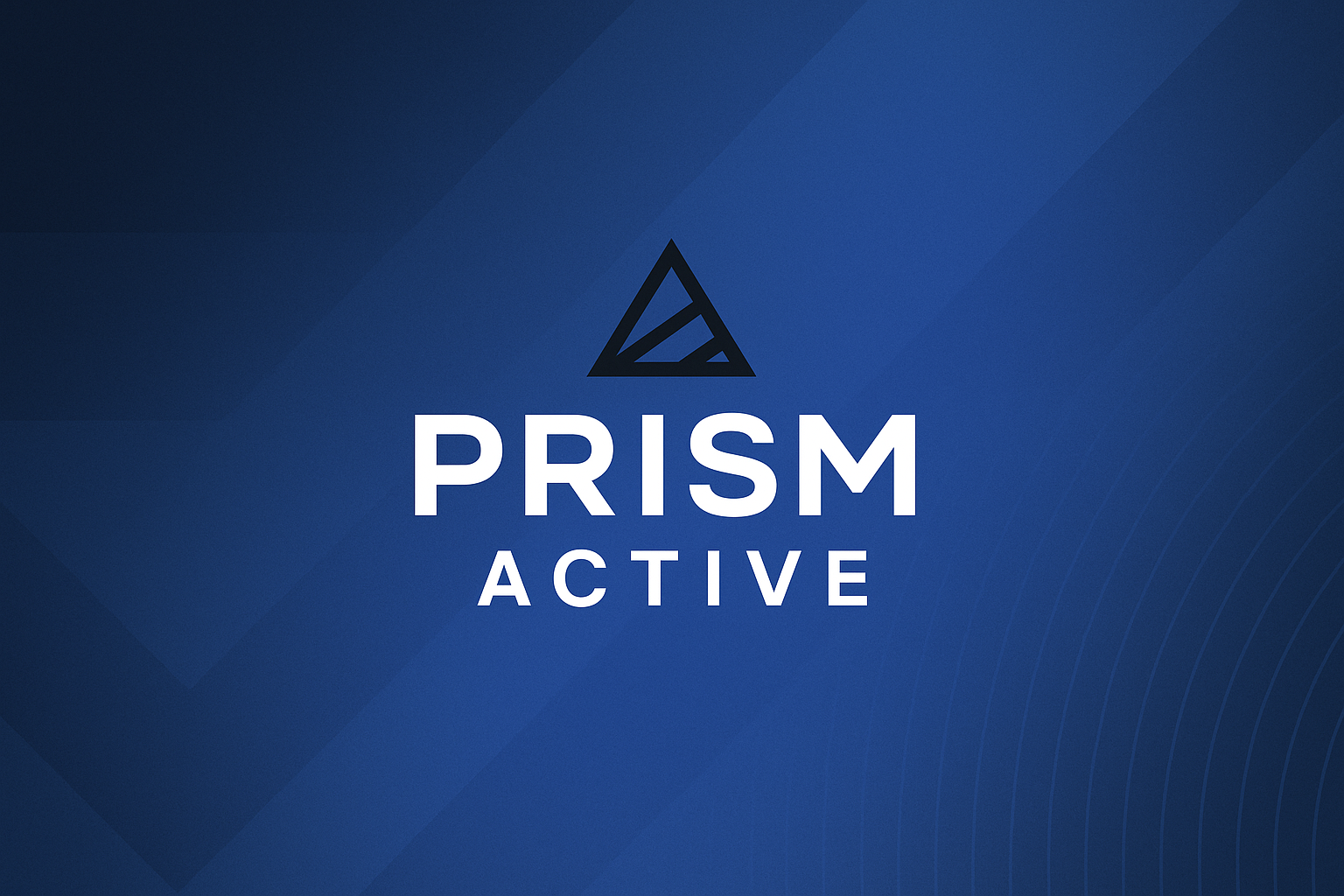 PRISM Active Background Checkout Image. Color Shade Blue Shading & Black with White Lettering
