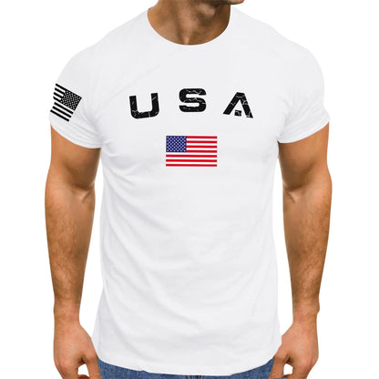 DOPRISIC X PRISM Mens American USA Flag Patriotic T-Shirts