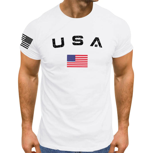 DOPRISIC X PRISM Mens American USA Flag Patriotic T-Shirts